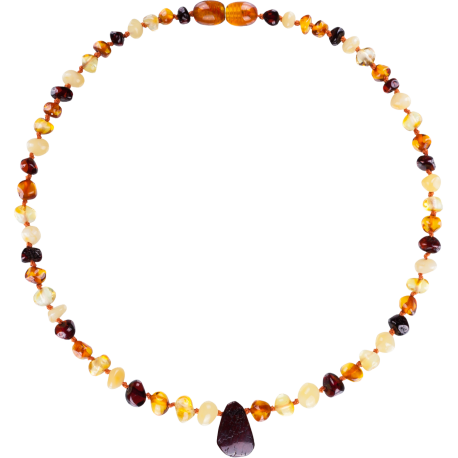 Bernsteinkette Multicolor Luxus 36cm