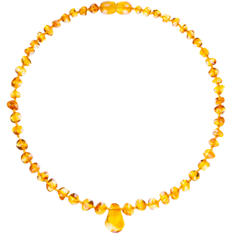 Bernsteinkette Honig Luxus 36cm