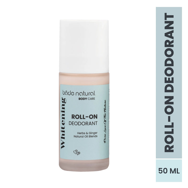 Natuurlijke roll-on deodorant, witmakend, anti-zweetgeur voor de oksels, 100% natuurlijk en vegan, 50 ml