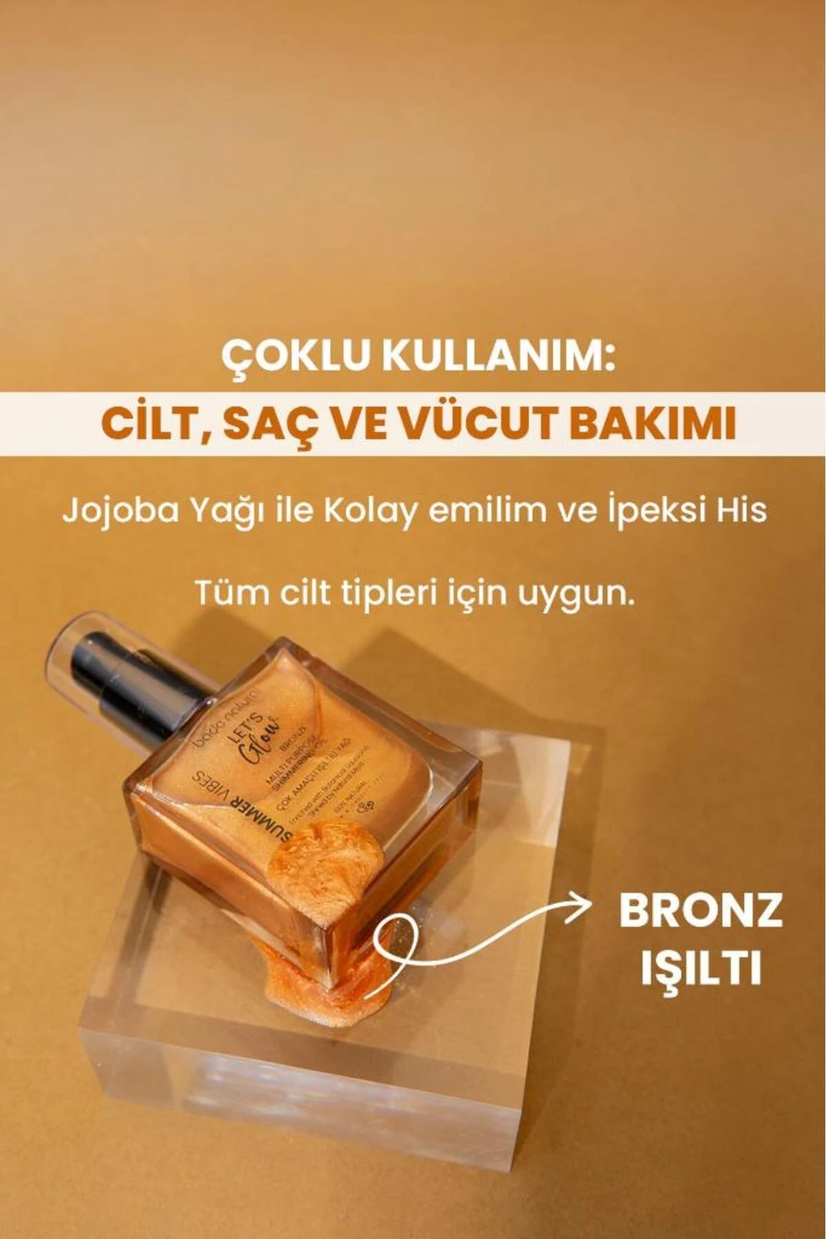 Hydraterende Stralende Bronze Multifunctionele Lichaamsolie, 50 ml