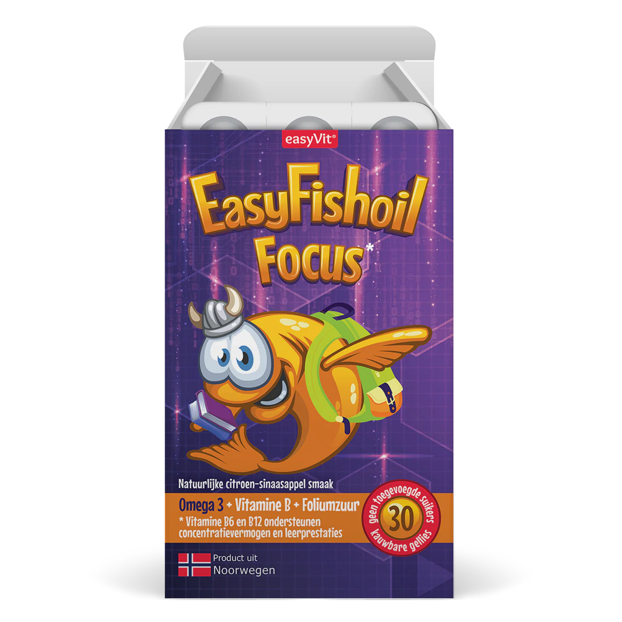 EasyFishoil Focus Vitamine B en Omega 3 voor kinderen