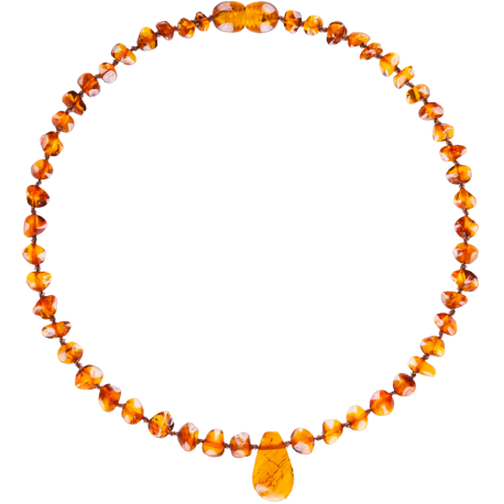 Amber Cognac Luxury Necklace 36cm