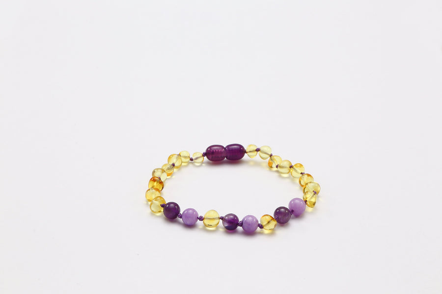 Bernstein Lemon Amethyst Jade