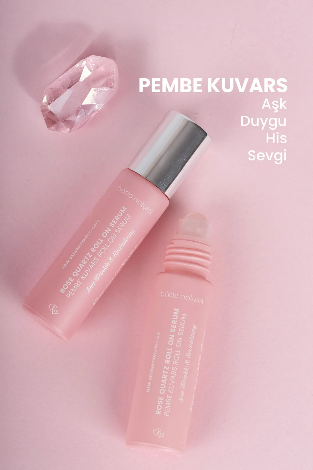 Roze Kwarts Roll-On Antioxidant Gezichtsmassage Serum 10 ml