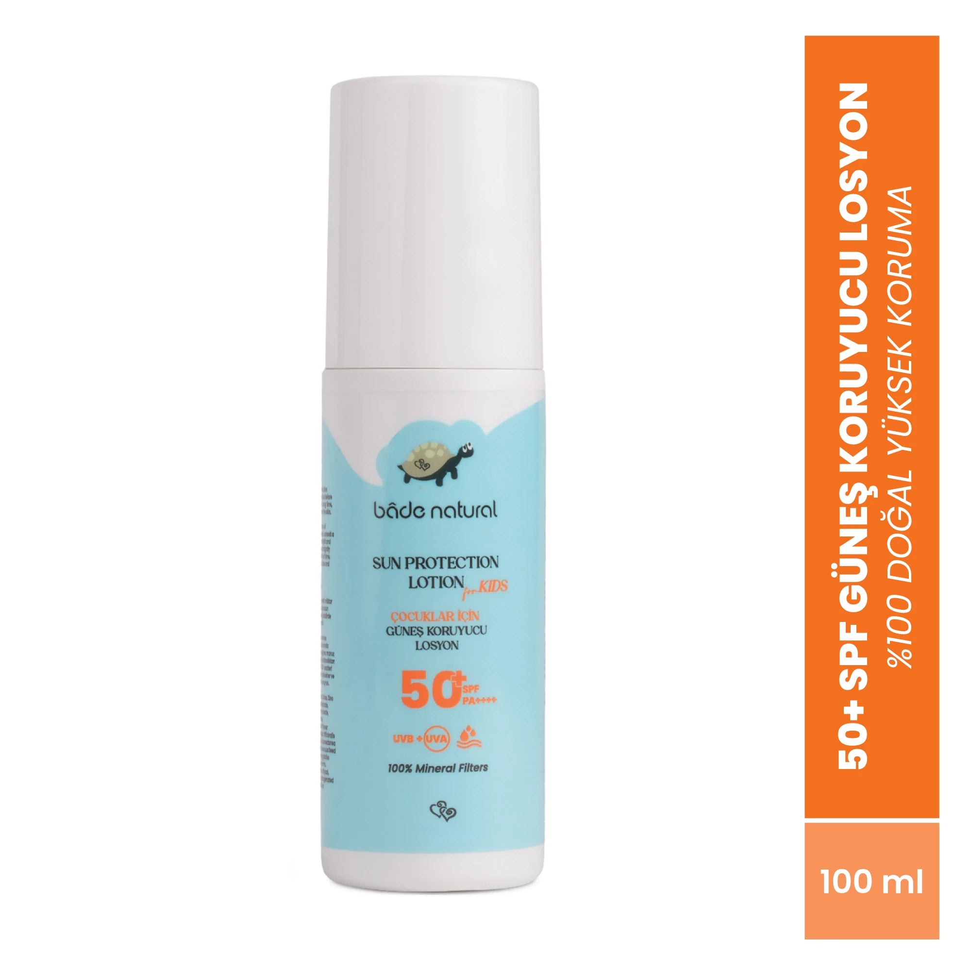 100% Natuurlijk Kinderen Zonnebrandcrème Lotion - SPF 50+ Hoog Bescherming - 100 ml