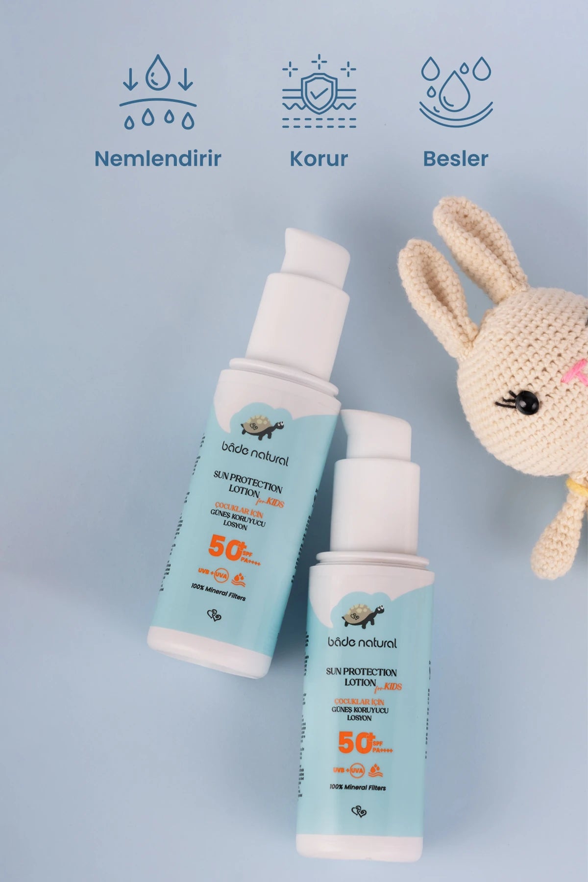 100% Natuurlijk Kinderen Zonnebrandcrème Lotion - SPF 50+ Hoog Bescherming - 100 ml