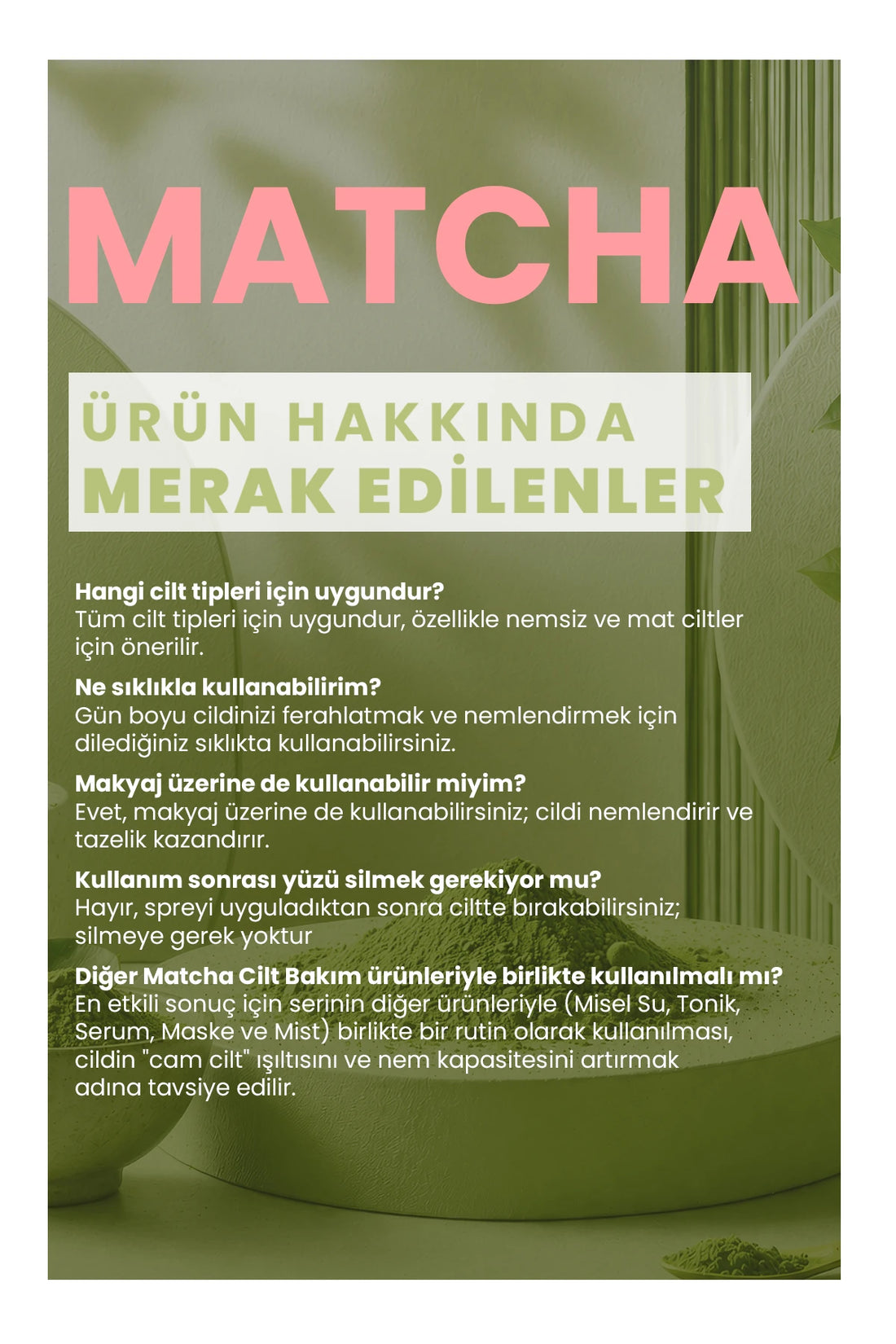 Matcha Antioxidant Glass Skin Intensief Hydraterende en Verfrissende Gezichtsspray, 100 ml