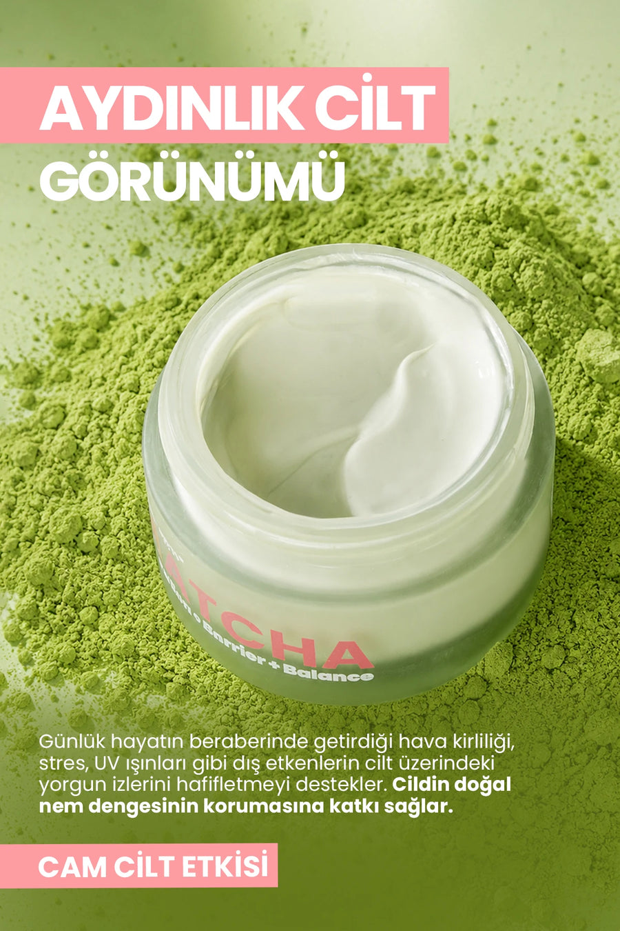 Matcha Antioxidant Glass Skin Intensely Hydrating and Skin Barrier Strengthening Face Cream, 50 ml