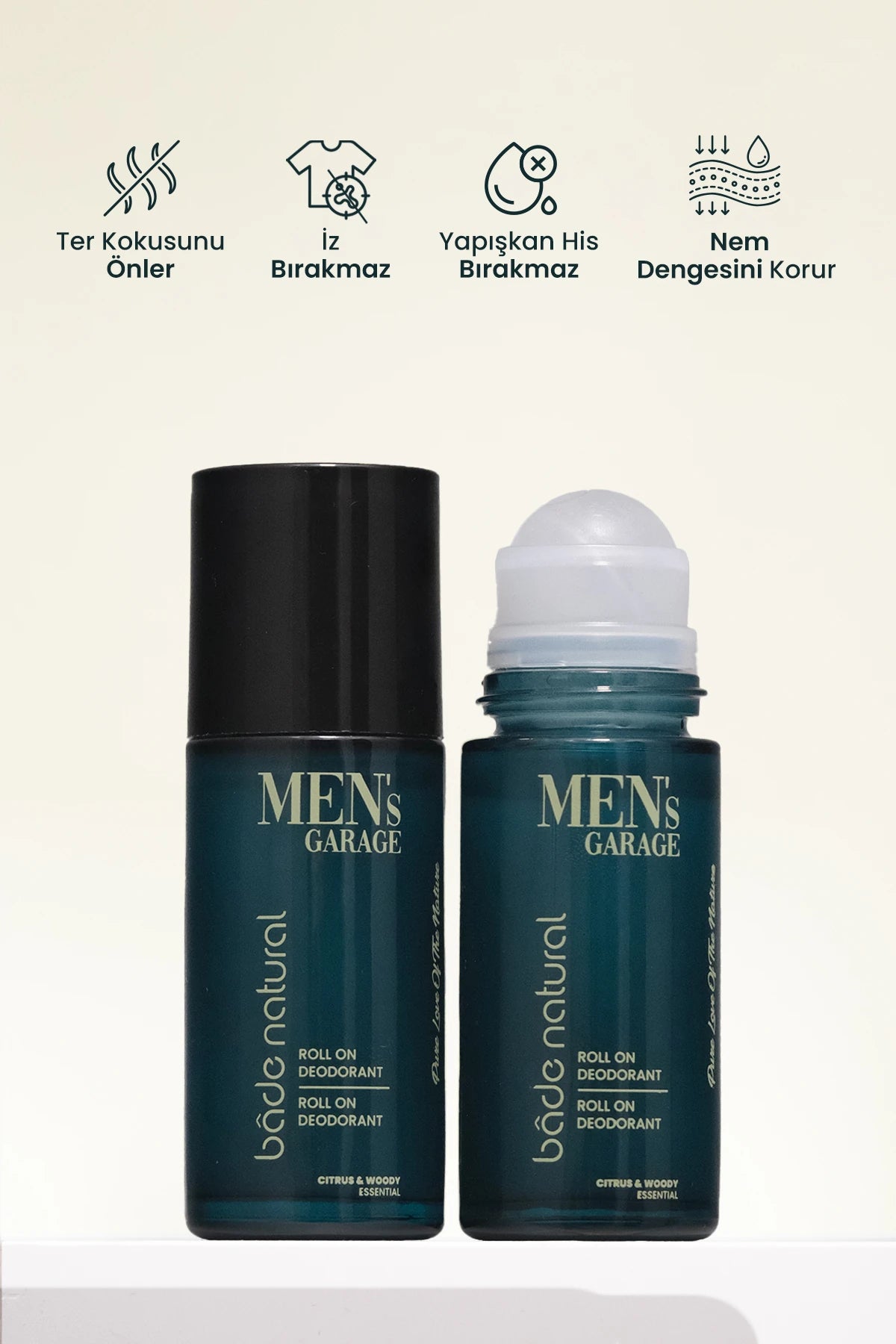 Men's Garage Roll-on Deodorant – Verfrissend en voorkomt transpiratiegeur, 50 ml