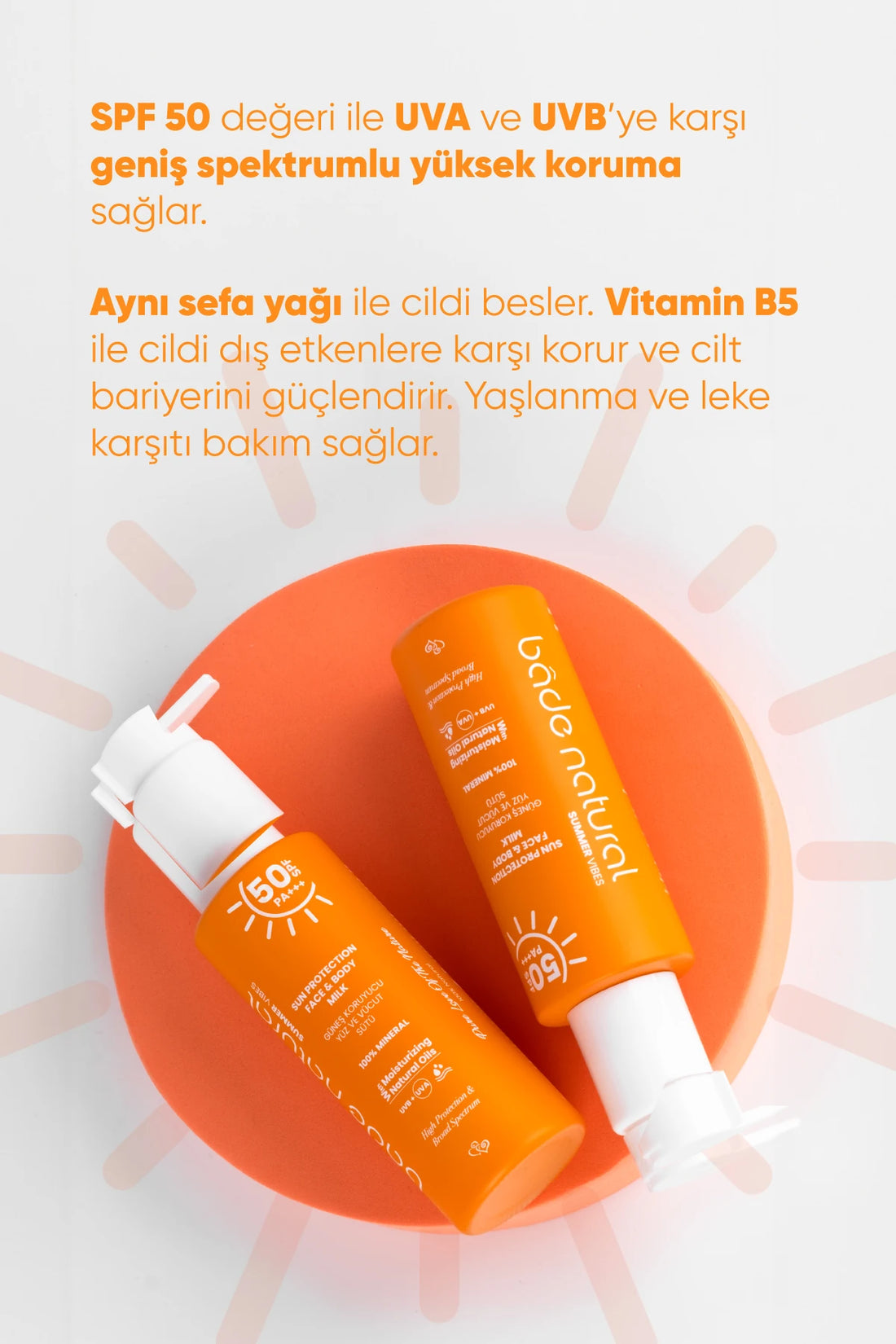 Zonnebrandmelk voor gezicht en lichaam SPF 50, 100 ml